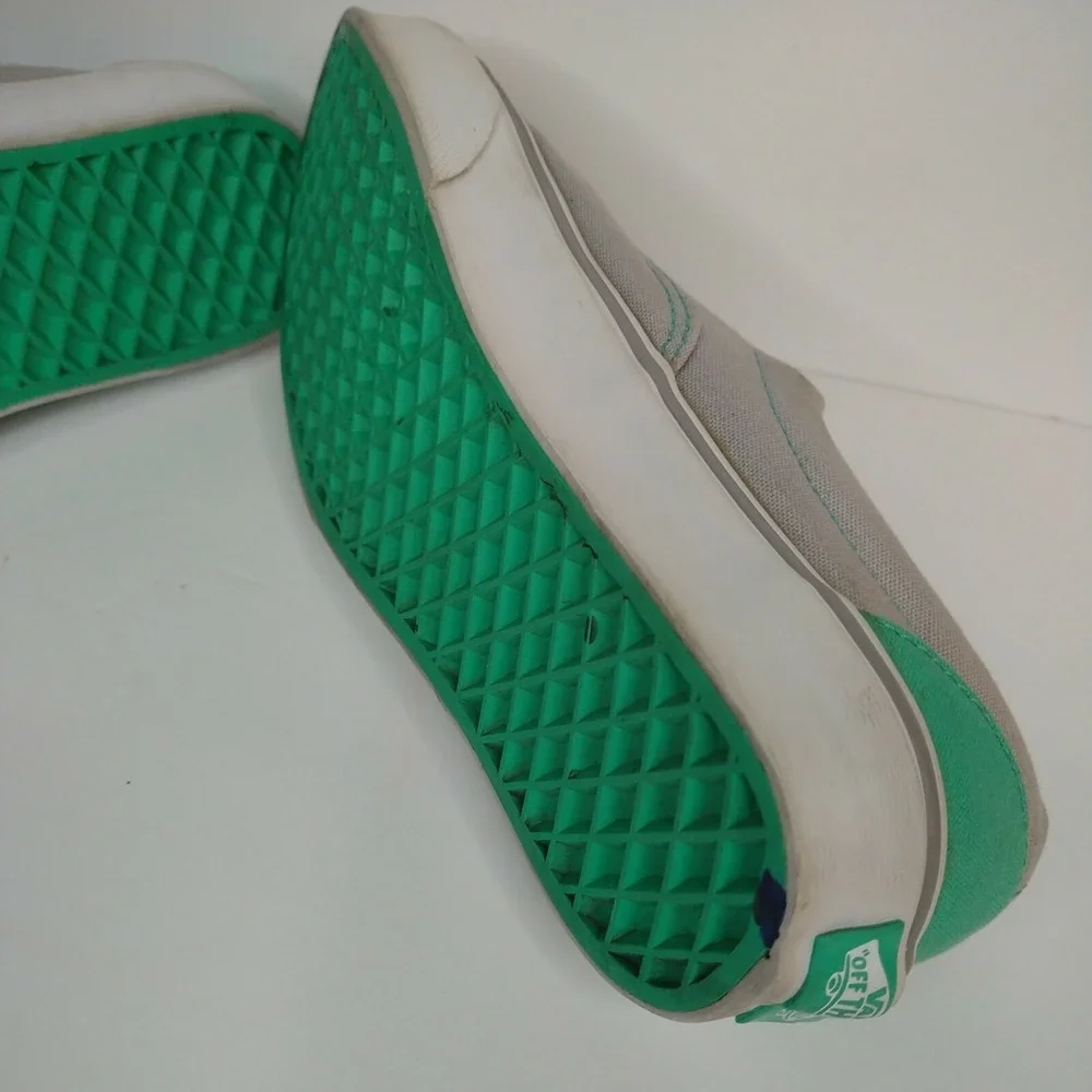 VANS ERA HEEL POP SKATE SHOE SLEET‎ GREY/MINT LEAF YOUTH M5.5, W7